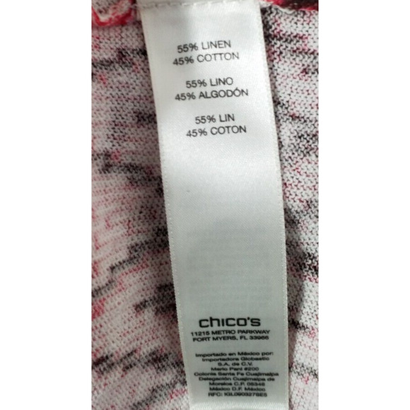 NWT Chico’s Tribal Chic Storm Cardigan | Size 3 (XL) | Linen Cotton Semi Sheer - Picture 6 of 7